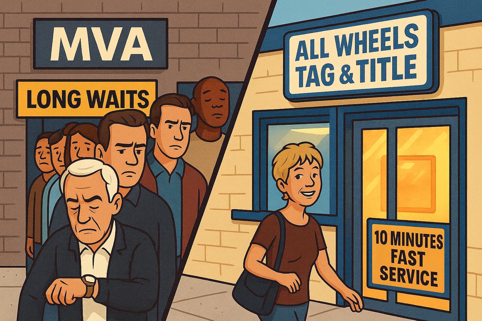 All Wheels fast 10 minute MVA service
